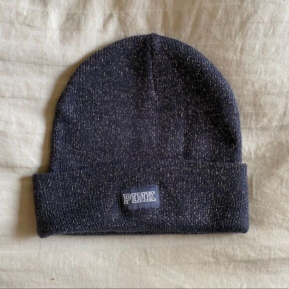 Sparkly blue PINK Victoria’s Secret beanie - Picture 4 of 8